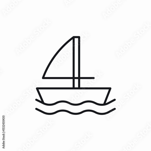 sea sailboat icon sign vector