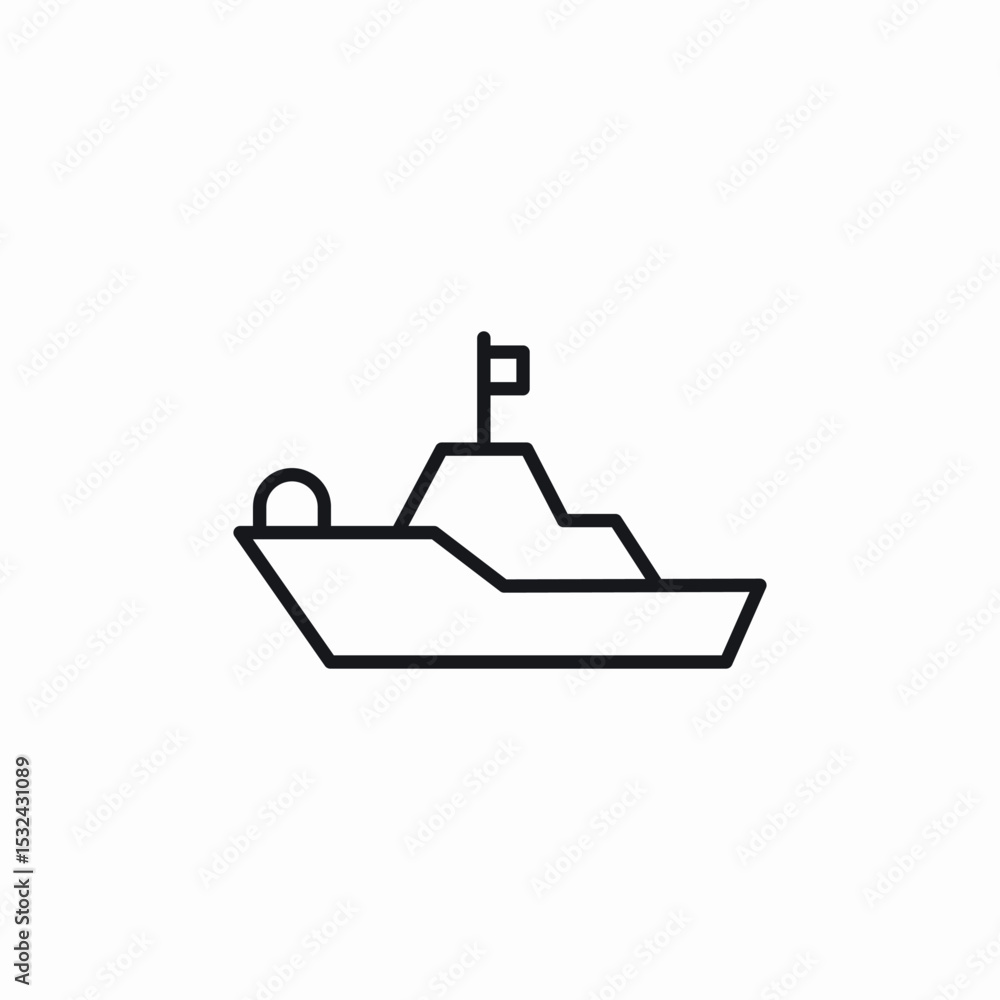 Obraz premium trawler boat icon sign vector