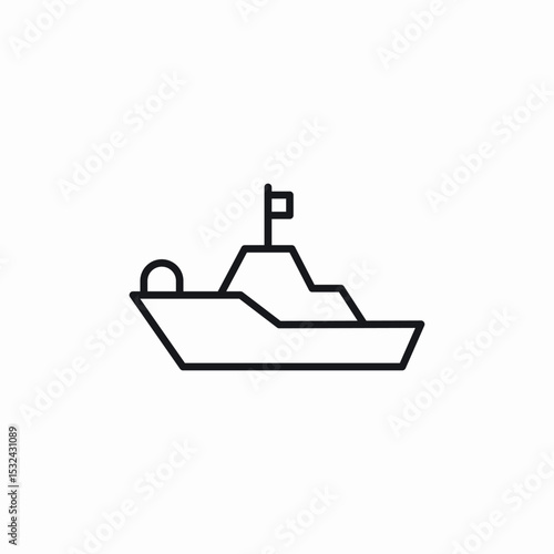 trawler boat icon sign vector