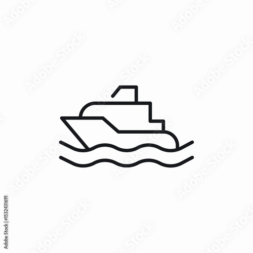 yacht sail icon sign vector