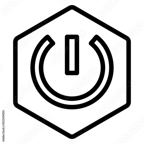 Vector Design Power Button Icon Style