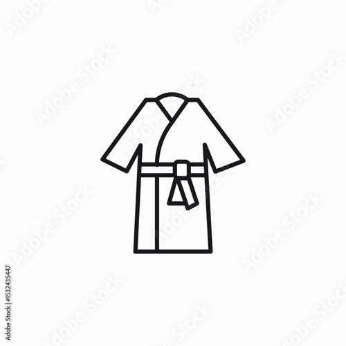 bathing robe icon sign vector