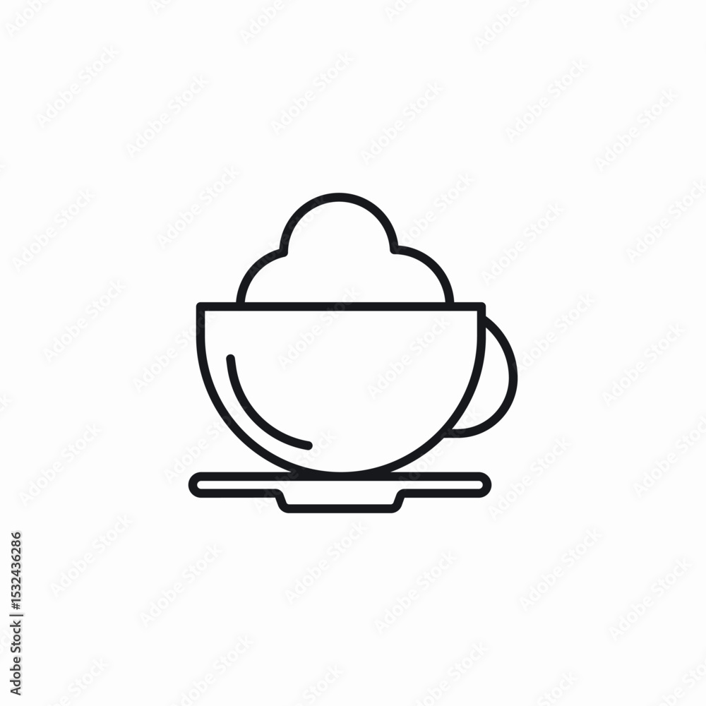 Obraz premium creamy beverage icon sign vector