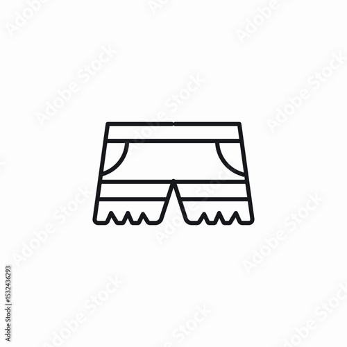 contrast tape track shorts icon sign vector