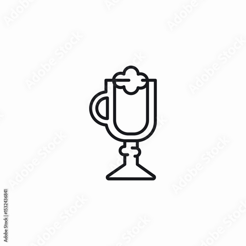 frappe coffee icon sign vector