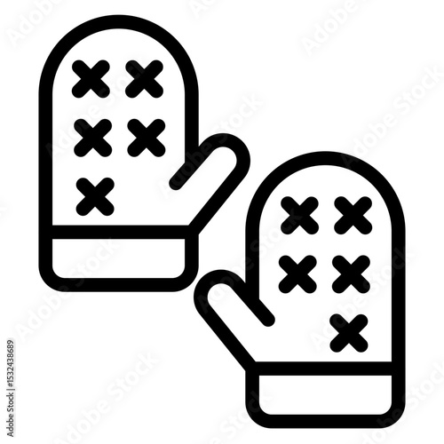 Vector Design Oven Mitt Icon Style