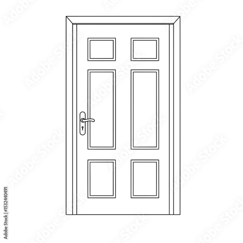 Outlined front door