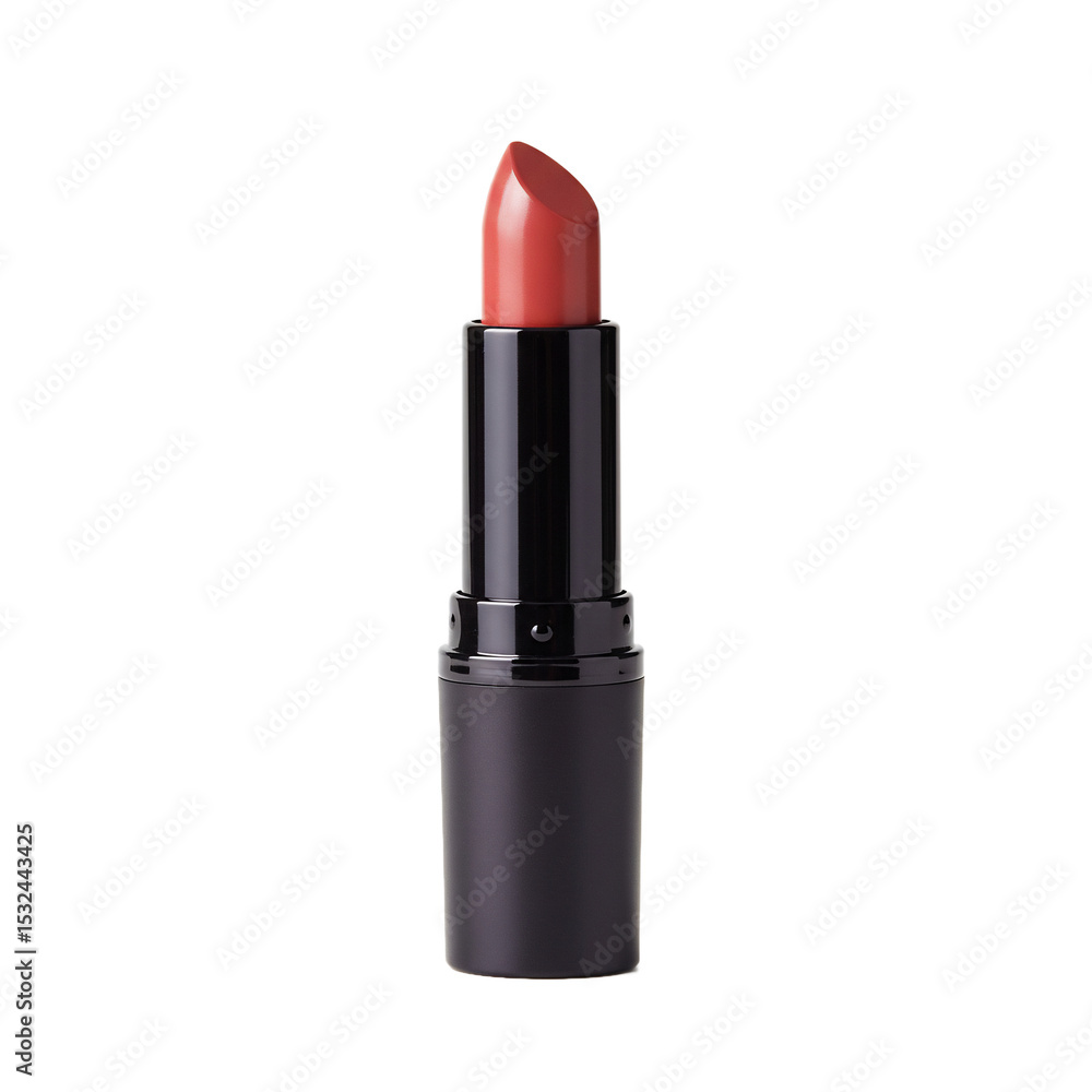 Matte Black Lipstick Tube with Dusty Rose Shade Matte Black Lipstick Tube with Dusty Rose Shade