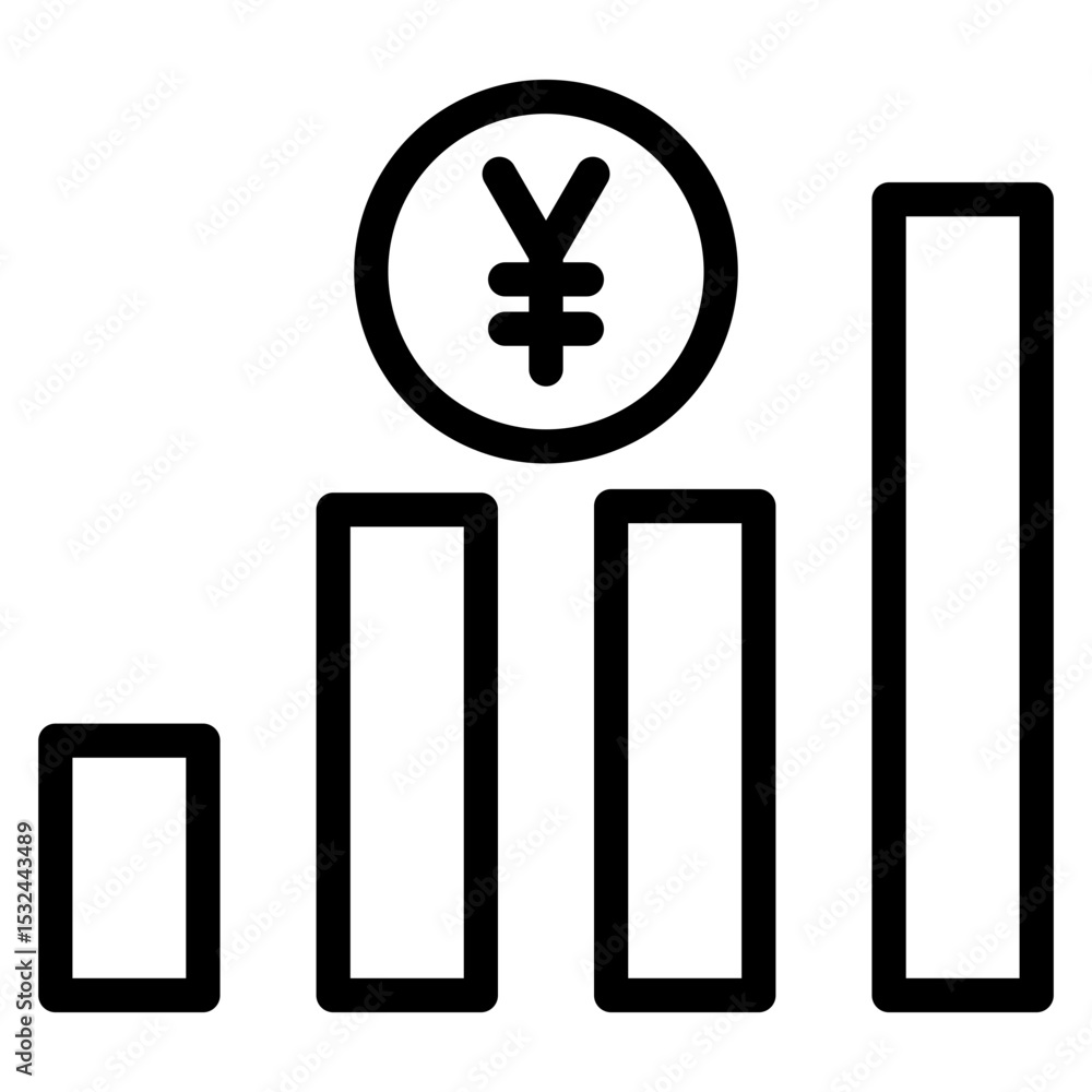 Obraz premium Vector Design Bar Chart Icon Style