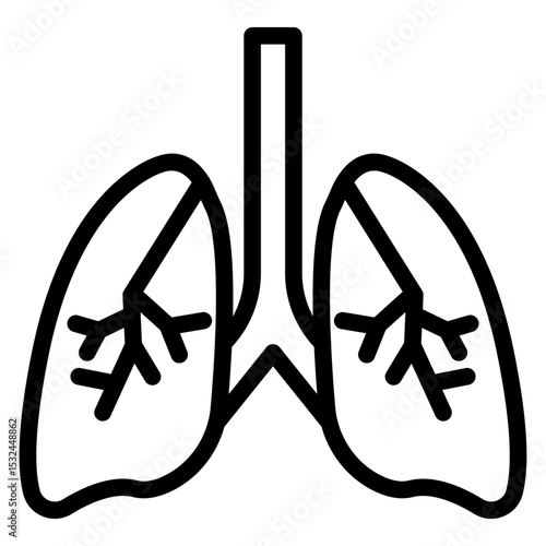 Vector Design Lungs Icon Style