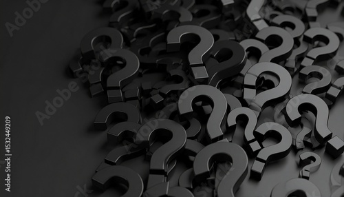 black question marks background