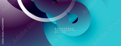 Abstract flowing shapes, vibrant colors create modern background. Gradient transitions, smooth curves define design elements.