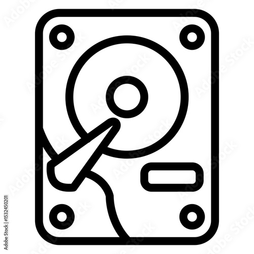 Vector Design Hard Disk Icon Style