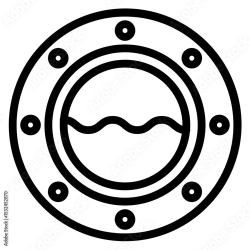 Vector Design Porthole Icon Style