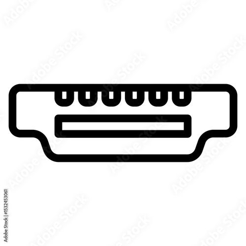 Vector Design Hdmi Port Icon Style