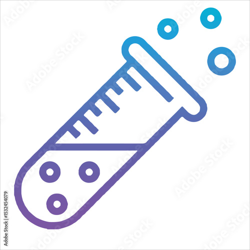 Test Tube and Science Book Icon – Chemistry Learning Tools EPS 10