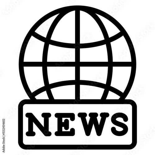 Vector Design Global News Icon Style
