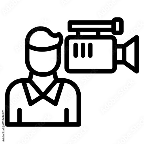 Vector Design Cameraman Icon Style