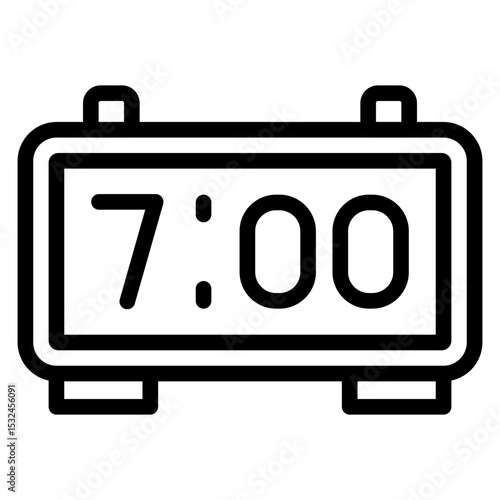 Digital Clock Icon Style