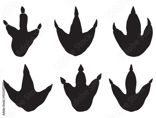 DINOSAUR FOOTPRINT SILHOUETTE