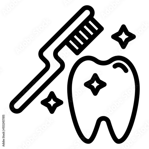 Clean Tooth Icon Style