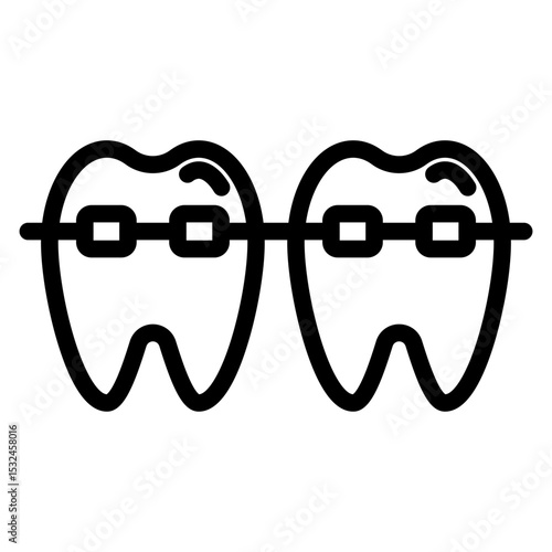 Tooth Braces Icon Style