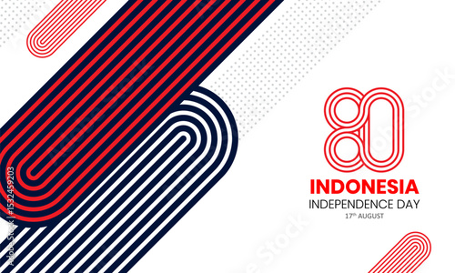 August 17th. Happy Independence Day of Indonesia Vector Illustration. Suitable for Template Poster Banner Design