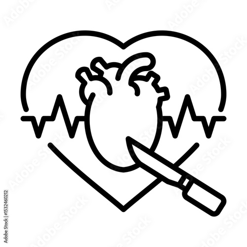 Cardiothoracic Surgeon  Heart and Lug Surgery Thoracic Specialist Medical Team Single icon