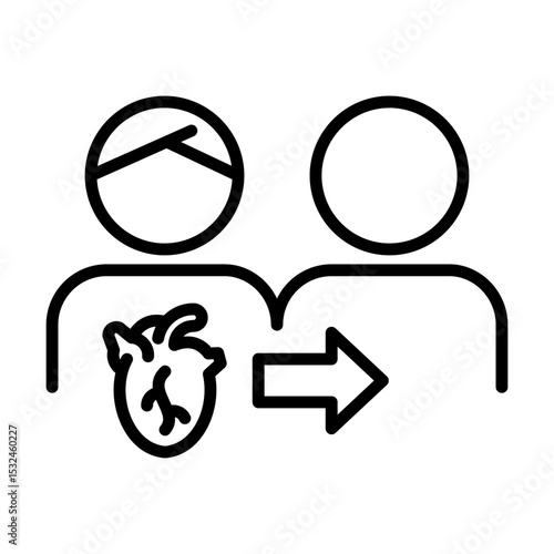 Transplant Organ Donation Surgery Medical Replacement Single icon
