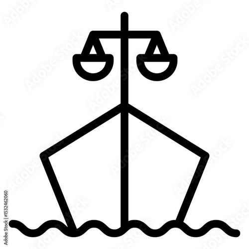 Vector Design Maritime Law Icon Style