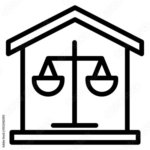 Vector Design Property Law Icon Style