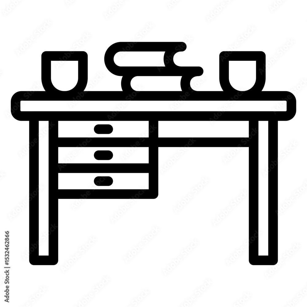 Vector Design Desk Icon Style Vector Design Desk Icon Style