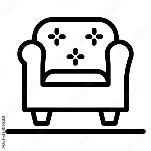 Vector Design Armchair Icon Style