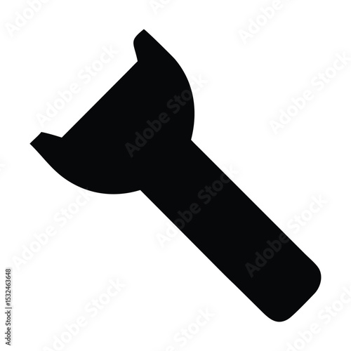 Torch – black silhouette on white background
