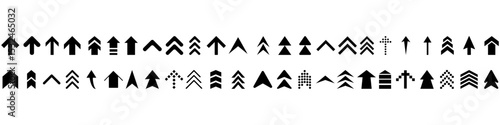 Up arrow vector icon set. scroll illustration sign collection. Direction symbol or logo.
