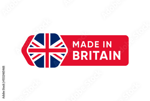 Made In Britain Badge Label Banner icon design