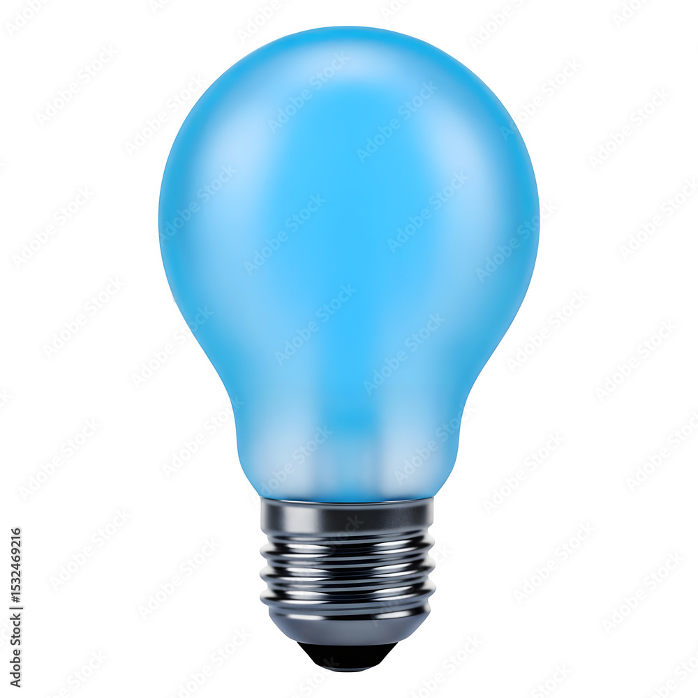 Blue Lightbulb Idea Innovation Technology Energy Electricity Bulb Glass 3D Render Blue Lightbulb Idea Innovation Technology Energy Electricity Bulb Glass 3D Render