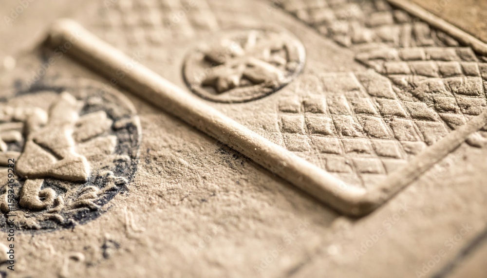 Naklejka premium Exploring unique details of historical artifacts sparks joy for every traveler.
