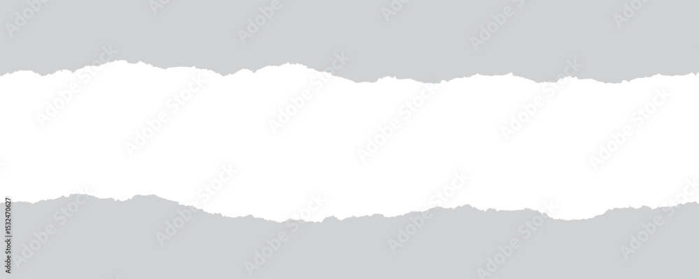 Fototapeta premium Seamless White Torn Paper Layered on Transparent Background