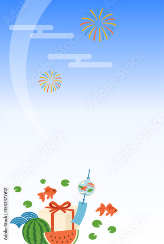 暑中見舞いハガキ