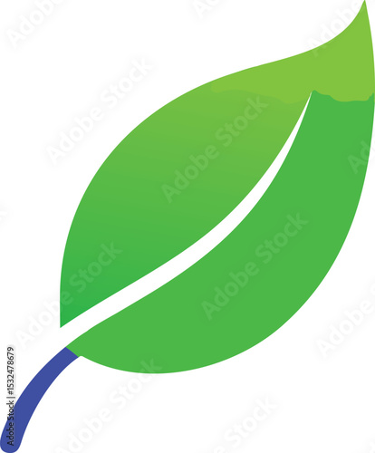 Leaf green icon. Ecology logo. Vector illustration