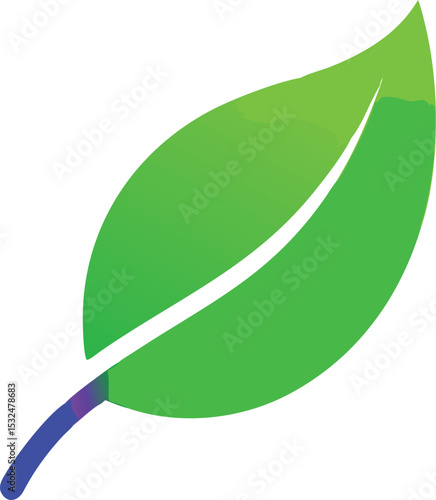 Leaf green icon. Ecology logo. Vector illustration