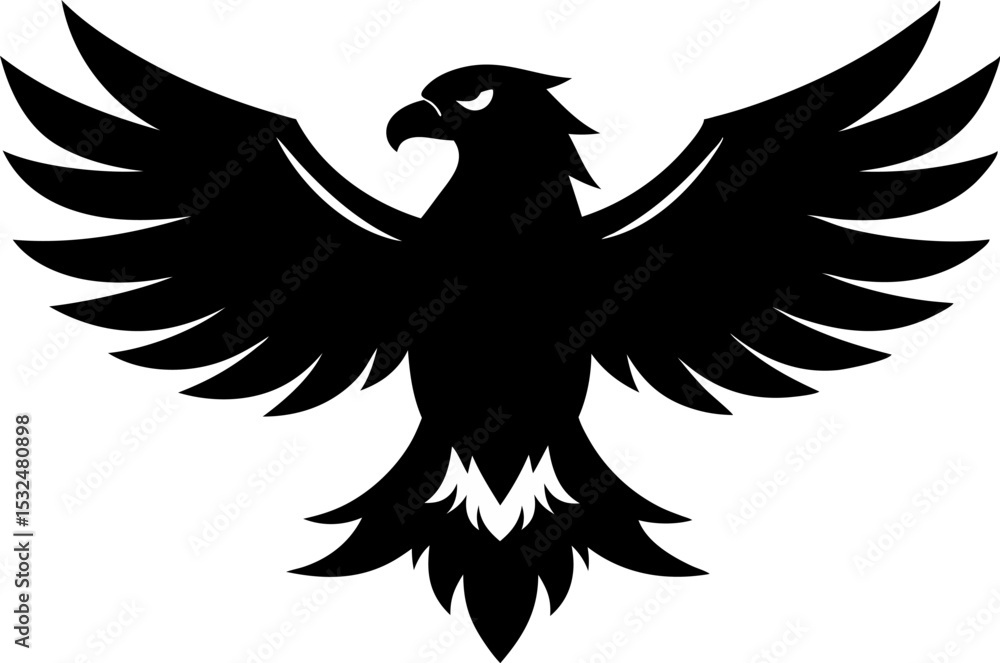 Obraz premium Eagle Silhouette Vector Illustration 