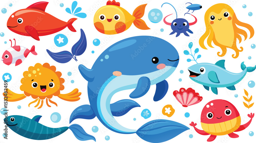 seamless background with fishes seamless background with fishes