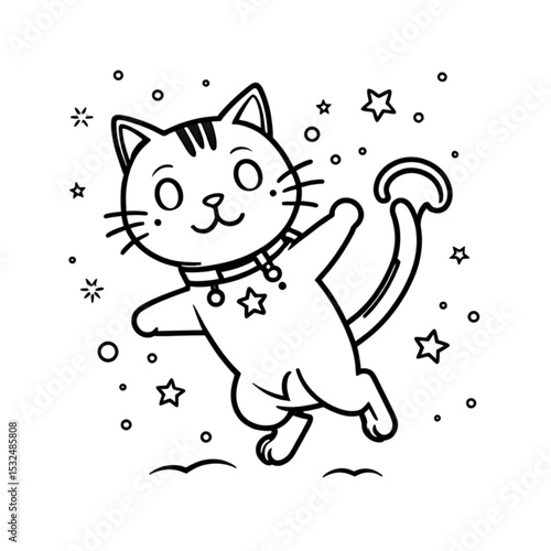 宇宙を旅するネコ｜Cat Traveling in Space