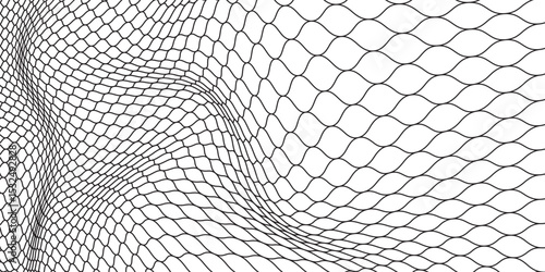 Curved net pattern. Seamless design for sportswear or equipment like soccer goals, volleyball nets, basketball hoops, hockey nets, and athletic gear. eps 10