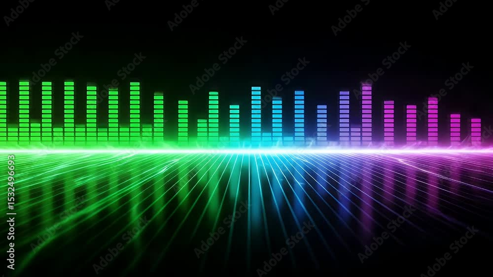 Colorful audio equalizer graphic Colorful audio equalizer graphic