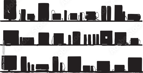 Electronics Devices Silhouette Collection - Technology Gadgets Row"

