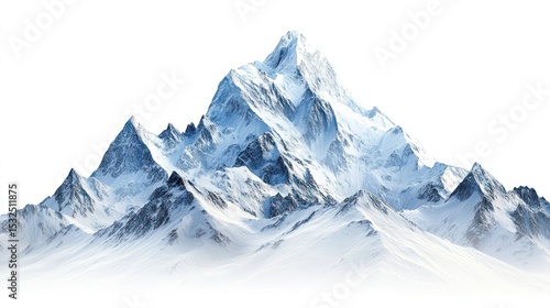 Wallpaper Mural Snowy mountain peak, isolated, majestic, nature, background image Torontodigital.ca