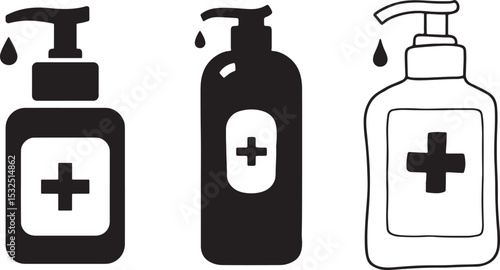 Essential health and safety icons for preventing corona.


